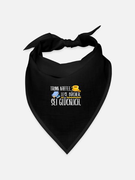 Buch Bücher Bibliothek Leser Büchersammler Spruch - Bandana Dreieckstuch - Schwarz