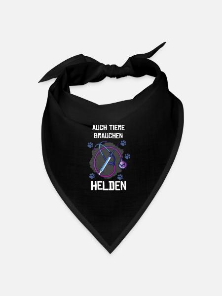 Tierarzthelferin Tiermedizin - Bandana Dreieckstuch - Schwarz