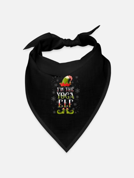Yoga Elf Weihnachtsgeschenk - Bandana Dreieckstuch - Schwarz