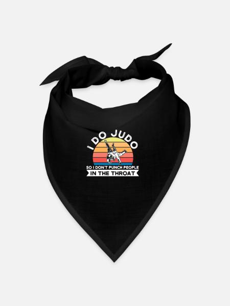 Judo Judo Geschenk - Bandana Dreieckstuch - Schwarz