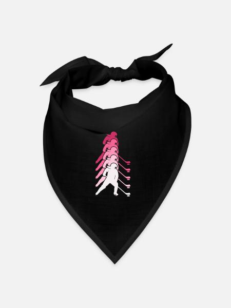 Hockey Eishockey Frauen Lustig Geschenk - Bandana Dreieckstuch - Schwarz