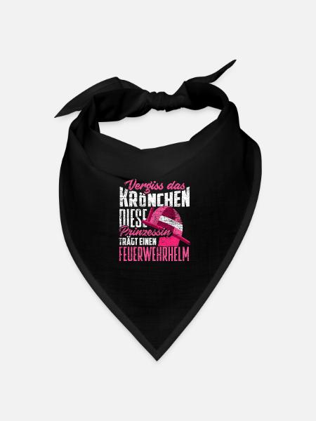 Frauen Feuerwehrfrau Feuerwehr - Bandana Dreieckstuch - Schwarz
