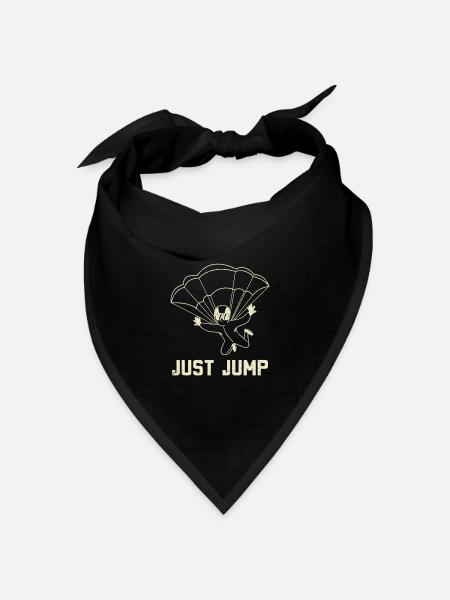 Fallschirmspringen - Bandana Dreieckstuch - Schwarz