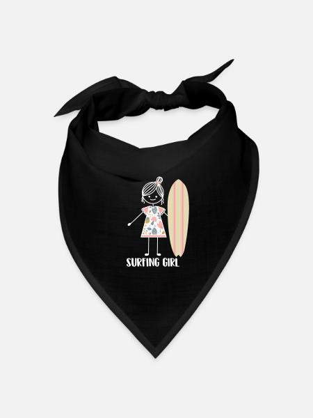 Surfen Wellenreiter Surfer - Bandana Dreieckstuch - Schwarz