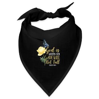 Christian Bible Verse Quote - Bandana Dreieckstuch - Schwarz - Vorne