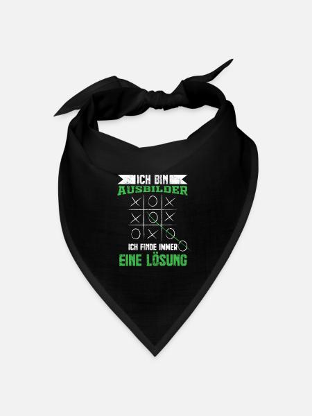 Ausbilder | Lustige Sprüche Job Abschluss Geschenk - Bandana Dreieckstuch - Schwarz