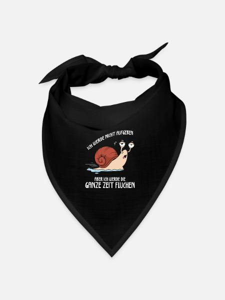 Ich Werde Nicht Aufgeben Läufer Schnecke Laufen - Bandana Dreieckstuch - Schwarz