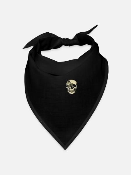Bouldern Berg Klettern Totenkopf Kletterer - Bandana Dreieckstuch - Schwarz