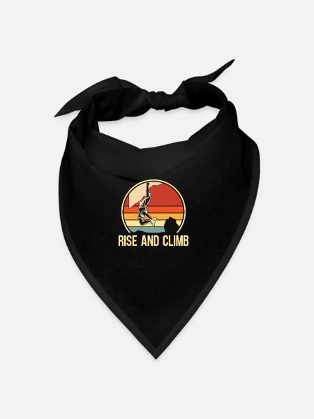 Klettern Bergsport Kletterer - Bandana Dreieckstuch - Schwarz