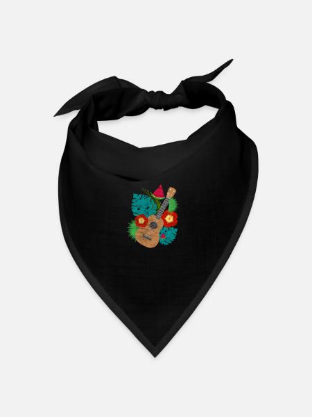 Ukulele - Bandana Dreieckstuch - Schwarz