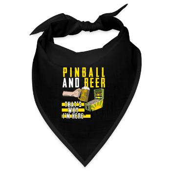 Pinball Flipper Tisch Flipperautomat - Bandana Dreieckstuch - Schwarz - Vorne