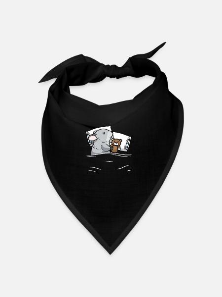 Chinchilla Schlafshirt Pyjama Chinchilla - Bandana Dreieckstuch - Schwarz