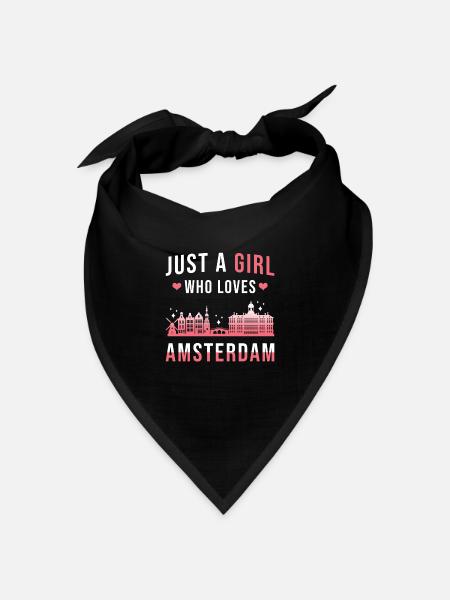 Amsterdam - Bandana Dreieckstuch - Schwarz
