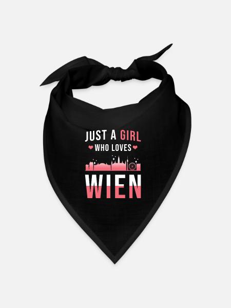 Wien - Bandana Dreieckstuch - Schwarz