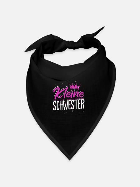 Kleine Schwester Sis Geschwisterliebe Familie Schw - Bandana Dreieckstuch - Schwarz
