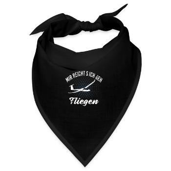 Mir reichts ich geh Fliegen - Bandana Dreieckstuch - Schwarz - Vorne