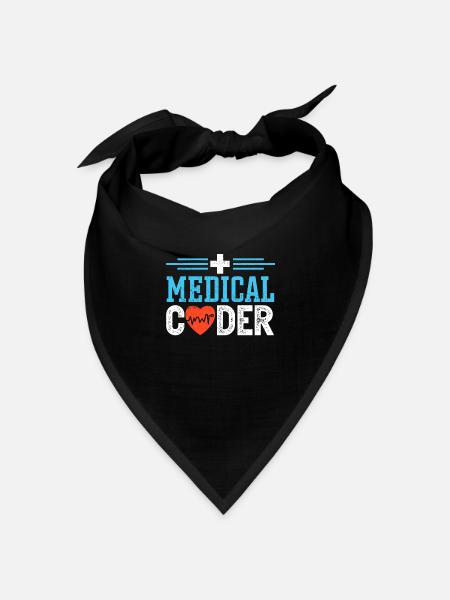 ICD Medical Coding Medizinischer Kodierer - Bandana Dreieckstuch - Schwarz