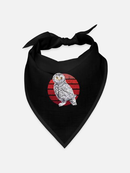 Eule Uhu Tier Waldtier Steinkauz Schleiereulen Fun - Bandana Dreieckstuch - Schwarz