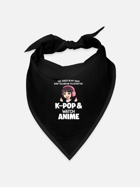 K-Pop-K-Pop-Merch K-Pop-Waren Geschenk - Bandana Dreieckstuch - Schwarz