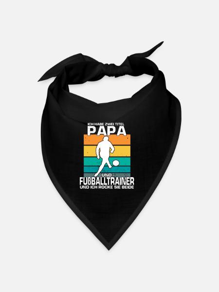 Vintage Hobby Fußballer Motiv Fußballtrainer - Bandana Dreieckstuch - Schwarz