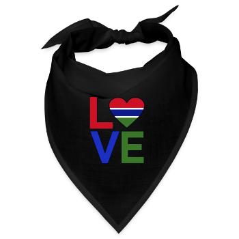 Gambia - Bandana Dreieckstuch - Schwarz - Vorne
