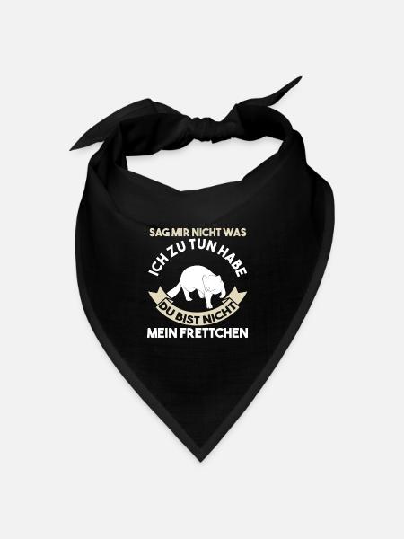 Frettchen - Bandana Dreieckstuch - Schwarz