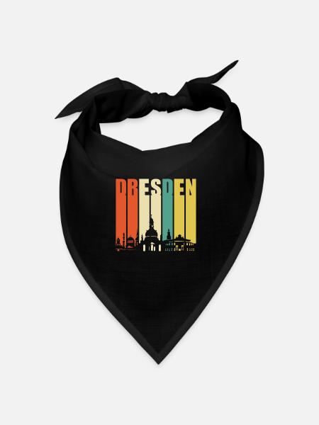 Dresden - Bandana Dreieckstuch - Schwarz