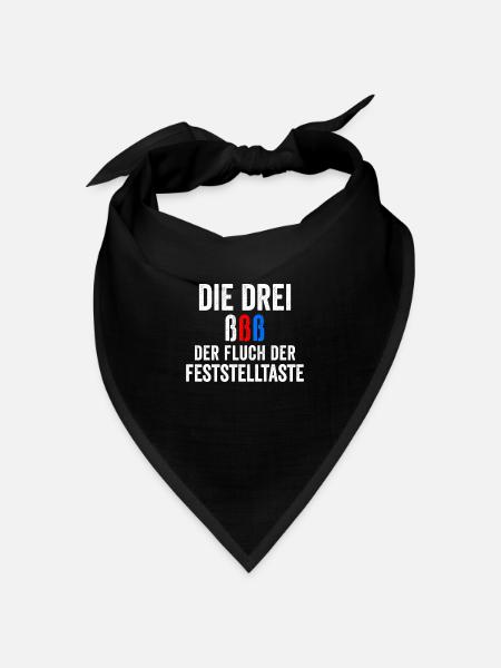 Die Drei ßßß Der Fluch Der Feststelltaste - Bandana Dreieckstuch - Schwarz