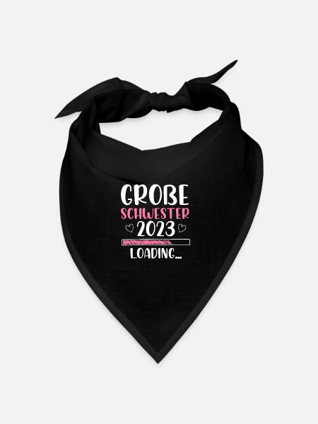 Große Schwester 2023 Loading - Bandana Dreieckstuch - Schwarz