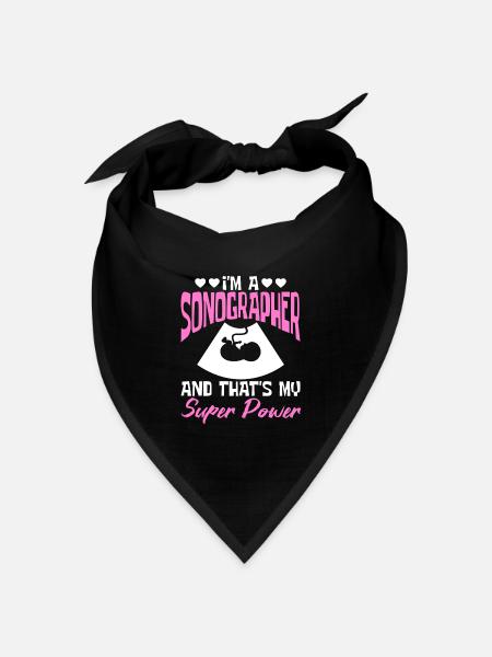 Ich Bin Ein Sonograph - Bandana Dreieckstuch - Schwarz