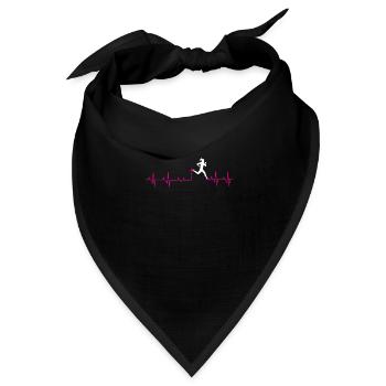 Lustiges Laufen Läufer Lauf Geschenk - Bandana Dreieckstuch - Schwarz - Vorne