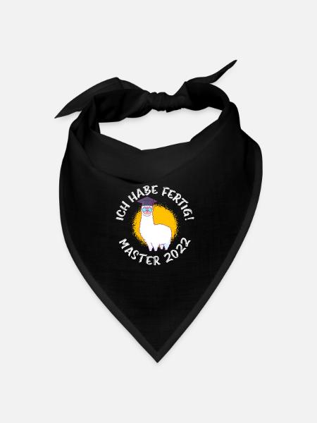 Master Absolvent Ich habe fertig! Master 2022 - Bandana Dreieckstuch - Schwarz