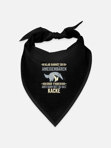 Ameisenbär Ameisenbären Zootier - Bandana Dreieckstuch - Schwarz