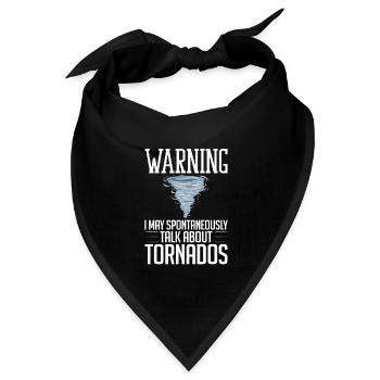 Tornado Wirbelsturm Meteorologe Hurrikan - Bandana Dreieckstuch - Schwarz - Vorne