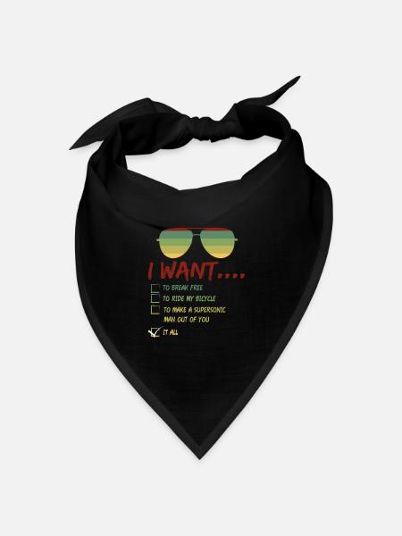 I Want To Break Free Sonnenbrille Sommer - Bandana Dreieckstuch - Schwarz