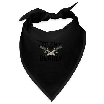 Balisong Butterfly Knife bente-nuebe Gift Idea - Bandana Dreieckstuch - Schwarz - Vorne