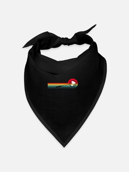 Lustiger Pickleball Badminton Federball - Bandana Dreieckstuch - Schwarz