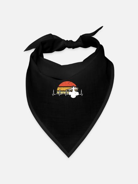 Drummer Heartbeat Pulse Drums Drumstick Groove - Bandana Dreieckstuch - Schwarz