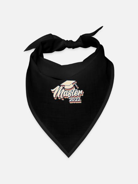 Master 2022 Master Abschluss 2022 - Bandana Dreieckstuch - Schwarz