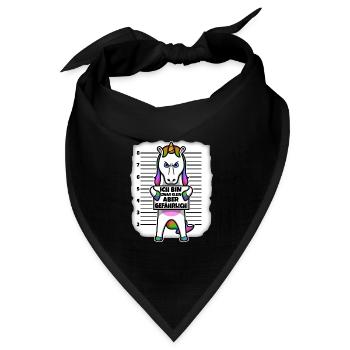 Klein aber gefährlich - Bandana Dreieckstuch - Schwarz - Vorne
