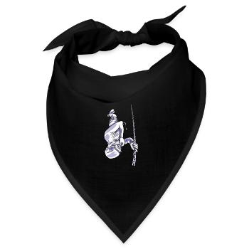 Apnoetauchen Freitauchen Atemzug Apnoe Tieftauchen - Bandana Dreieckstuch - Schwarz - Vorne