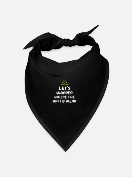 Wald - Bandana Dreieckstuch - Schwarz