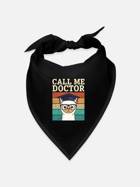 Call me Doktor Dissertation Promotion bestanden - Bandana Dreieckstuch - Schwarz