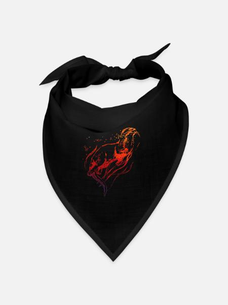 Otter - Bandana Dreieckstuch - Schwarz