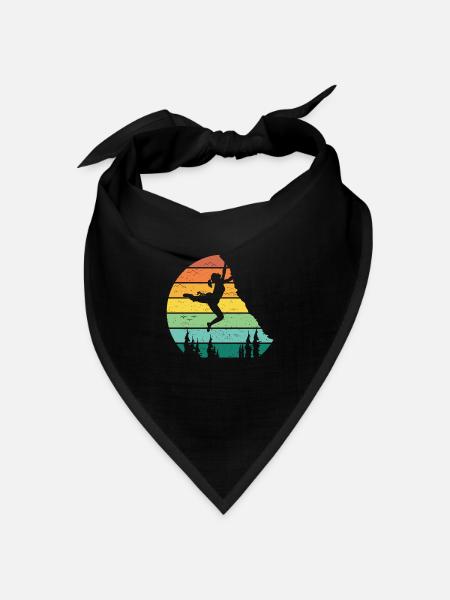 Bouldern Sportlerin - Bandana Dreieckstuch - Schwarz