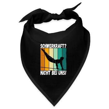 Schwerkraft? Nicht Bei Uns - Turnen Turner - Bandana Dreieckstuch - Schwarz - Vorne