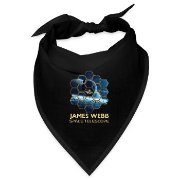 jwst James Webb Space Telescope - Bandana Dreieckstuch - Schwarz - Vorne