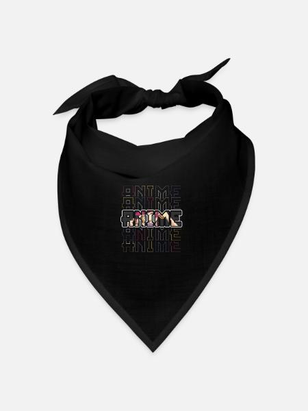 Anime - Bandana Dreieckstuch - Schwarz