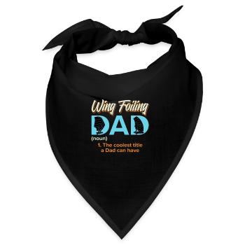 Wing Foiling Dad Wing Surf Wing Foil - Bandana Dreieckstuch - Schwarz - Vorne