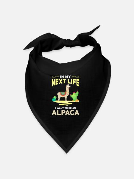 Alpaka - Bandana Dreieckstuch - Schwarz